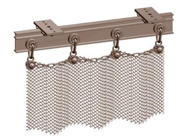 Cortina da malha do metal da abertura 6mm da cor de cobre, divisor Chain do espaço das cortinas do metal
