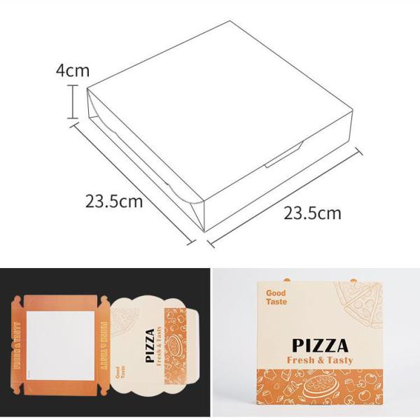 Material de pulpa de paja de pulpa paquete personalizado de comida rápida para perrito caliente pollo frito francés y pizza