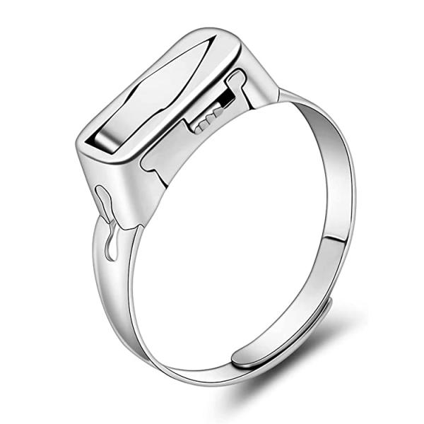 Joyería de plata de acero inoxidable Ring Anodized Surface For Men/mujeres de la autodefensa