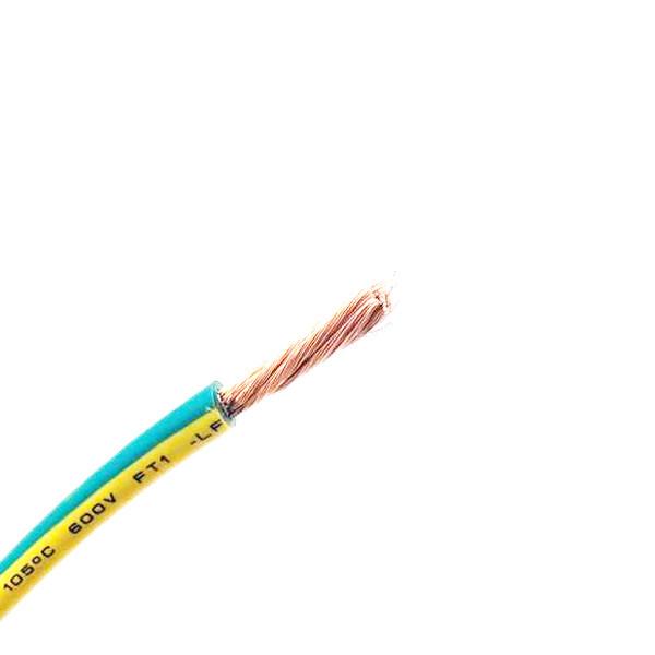 Amarelo verde do cobre de Bare Stranded Copper do condutor de 6AWG UL10455