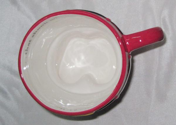 Hand Painted Santa Christmas Mugs , Santa Pants Mug Stoneware Dolomite