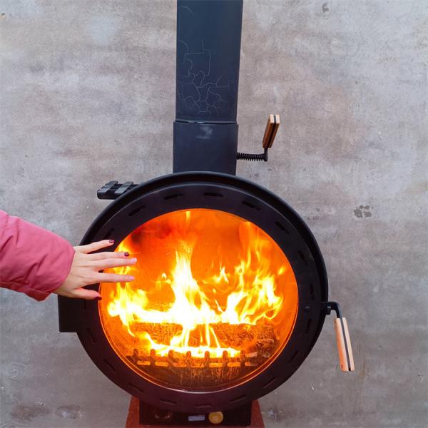 Indoor 600mm Wood Burning Fire Pits Suspended Wood Burning Fireplace ISO9001