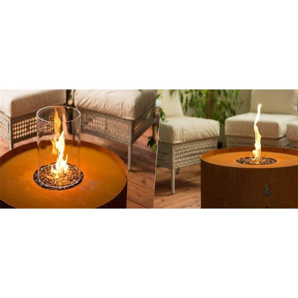 пропана газа 95cm таблица ямы огня Corten портативного Freestanding стальная круглая