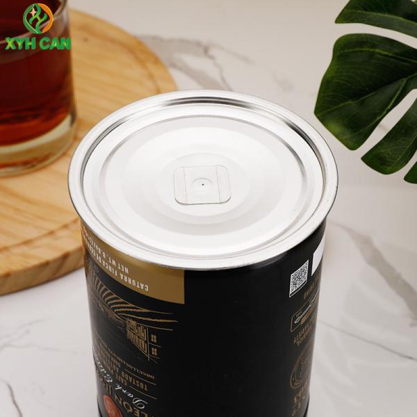 Coffee Tin Cans 250g Metal Cans for Coffee Beans CMYK Offset Printing With Screw Cover