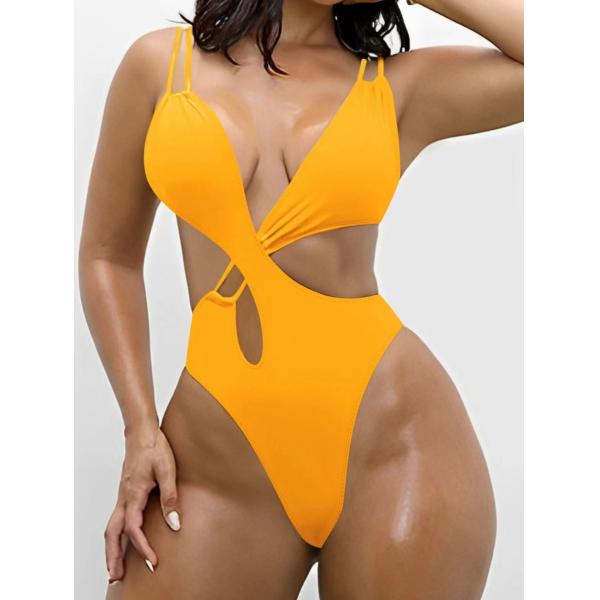 Черный плавник средней эластичности женский нейлон / спандекс