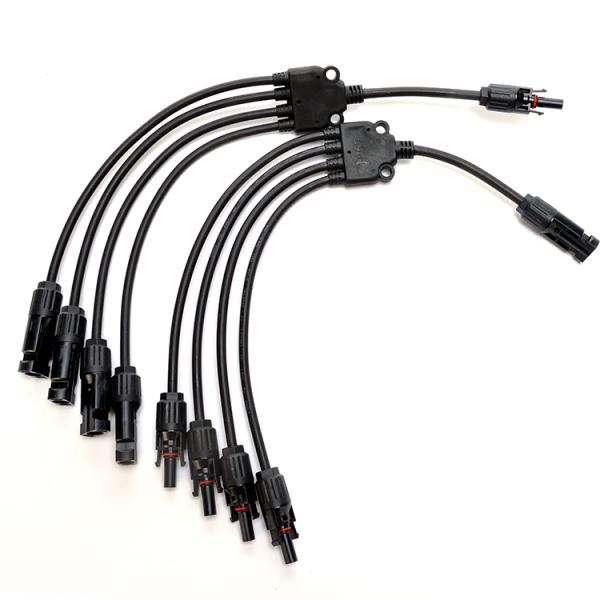 XLPO Insulation 10awg 6mm 1 to 4 Y Type H1z2z2-k Solar Panel Extension Cable 12awg for Sustainable Solar Solutions