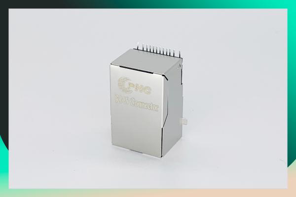 10/100 Base -TX Modular Plug 100M SMT Ethernet Jack Tab UP 12- Pin With LED RJ45 Connector And Transformer
