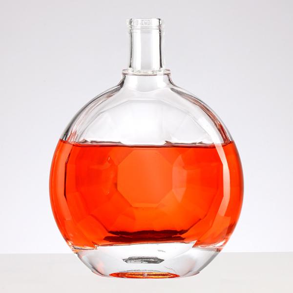 Cor personalizada 700ml 750ml garrafa de vidro de brandy para conhecedores e entusiastas de vinho