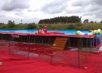 Extérieur portatif adapté aux besoins du client au-dessus des piscines moulues EN14960 de cadre en métal