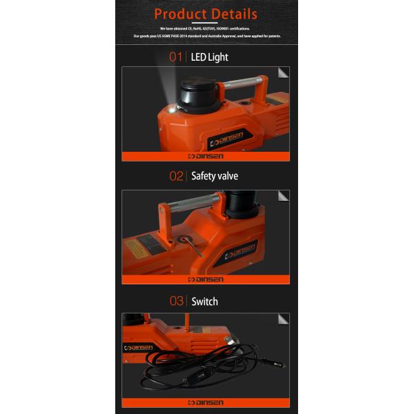 DC 24V 15 Ton Hydraulic Jack , Hydraulic Toe Jack With Safety Valve