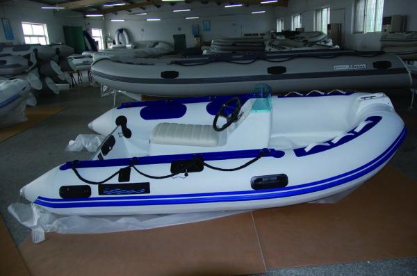 3.0m Rigid Fishing Inflatable RIB Boats Two Layers Fiberglass Hull Light Grey