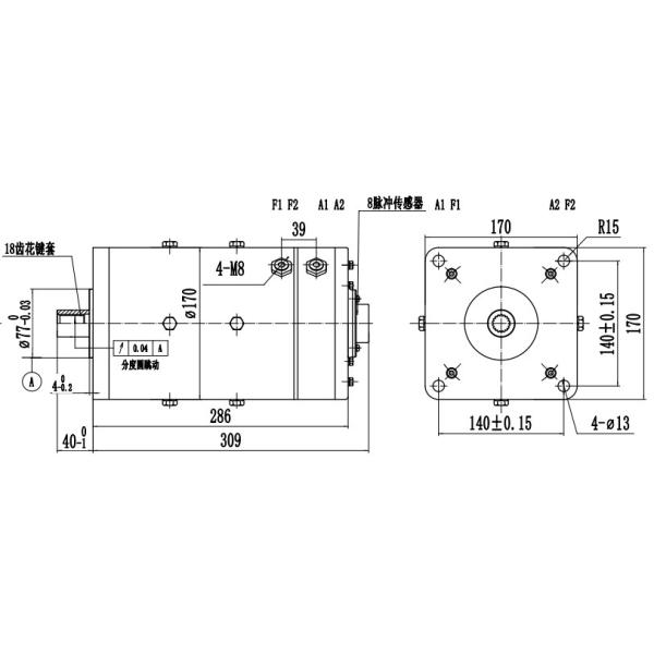 Vibración mínima 4kW motor de corriente continua para automóviles eléctricos antiguos