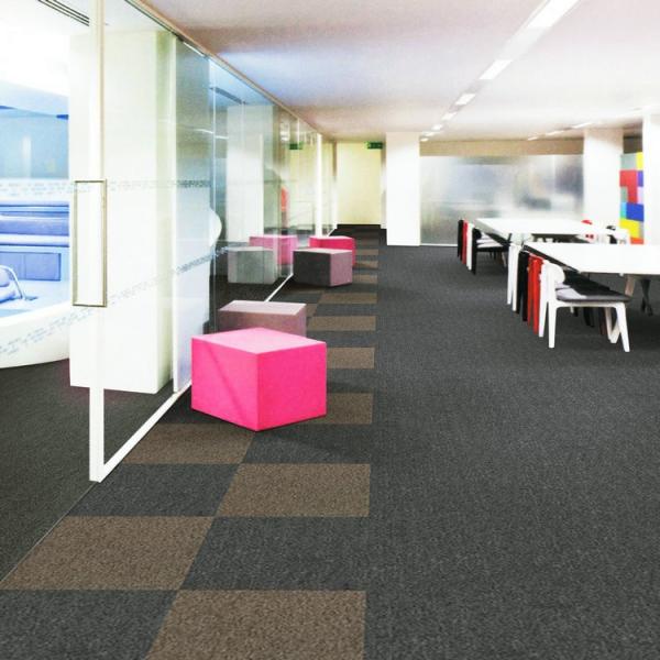 Decorative PP Surface PVC Back Contec Carpet Tiles for Commercial Office Flooring