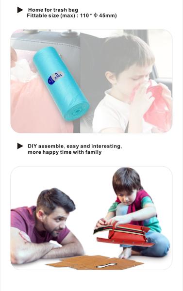 tissue holder PU leather tissue holder for car tissue holder for home storage bag with rain coat trash bag  tissue paper