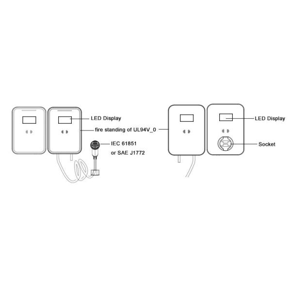 Commercial EV-HB Wallbox Pulsar Plus AC EV Charger 3.6KW / 7KW / 11KW / 22KW