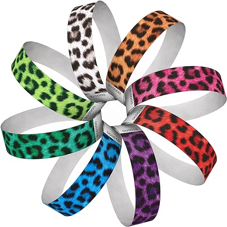 Red Tyvek Paper Event Wristbands with Customized Printing Waterproof Paper Bracelets