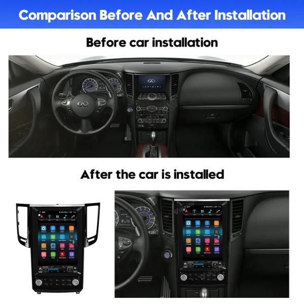 Для 2012-2019 Infiniti FX35 QX70 12,1 дюйма 8-ядерный стерео Android GPS навигация Мультимедийный проигрыватель Беспроводной Carplay BT 4G