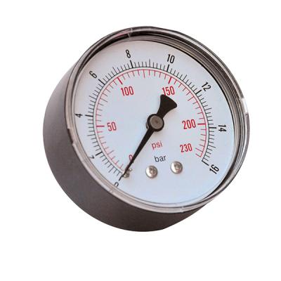 2,5 polegadas 63mm calibre de pressão seco de 230 libras por polegada quadrada enegrecem 1/4 de calibre de pressão radial de BSP