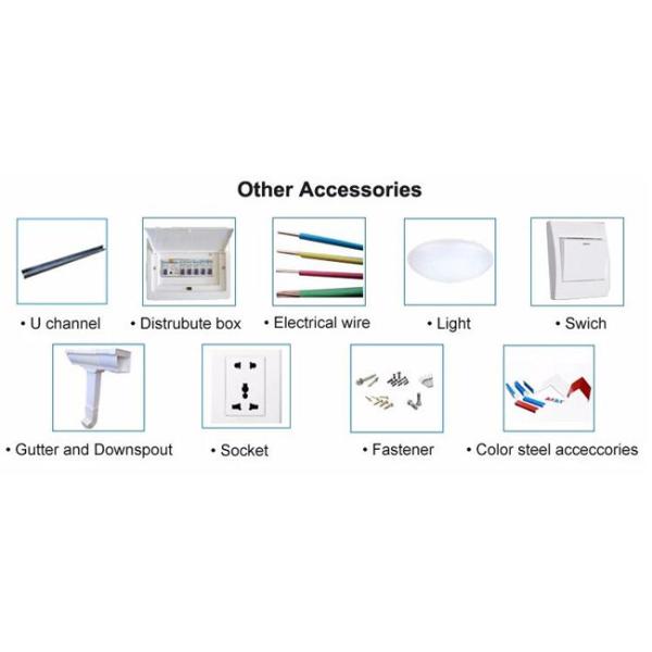 Modern Light Steel Prefab House / Light Steel Frame Homes For Apartment