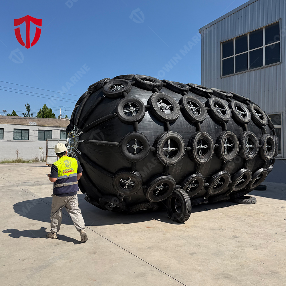 Marine Rubber Fender CTN / Sling Type High Energy Absorption Yokohama Floating Fenders