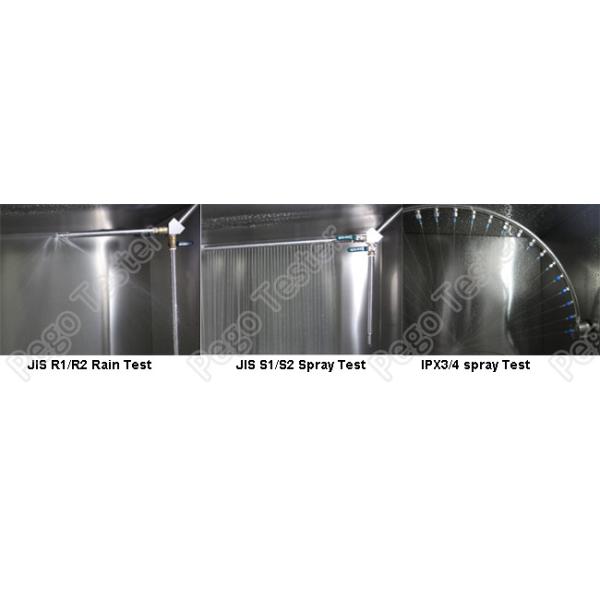 Waterproof Test Chamber JIS D0203 For R1/R2/S1/S2 Tests, IEC60529 For IPX3/IPX4/4K Tests