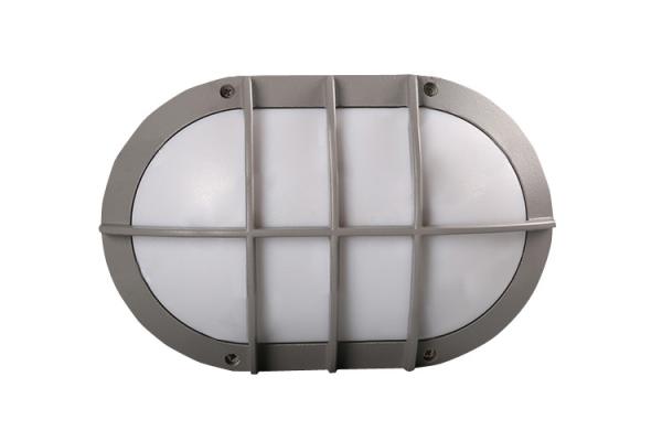 IP65 LED Wall Fixture  Aluminium Grill Aluminium Grill Bulkhead Wall Light with IK 10 Rate 80 Lm / Watt