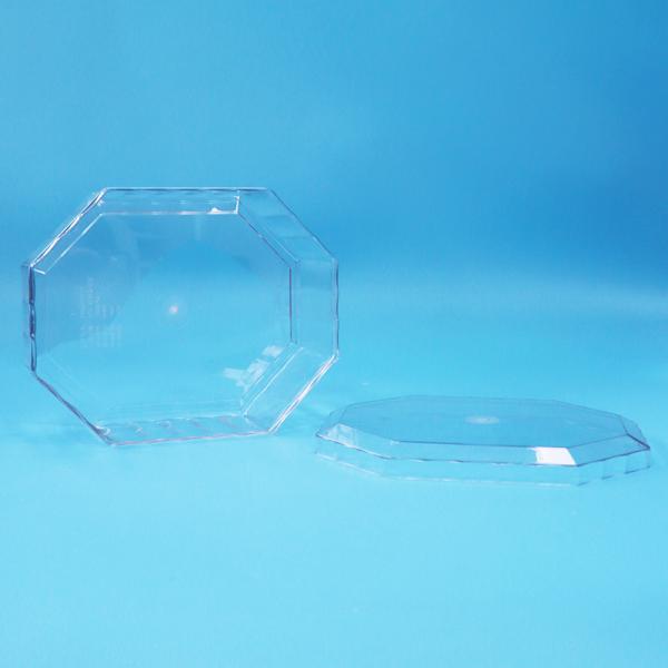 Food Grade Empty Dried Fruit Candy Chocolate Cookies PET Plastic Octagon Packaging Box