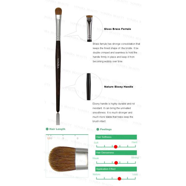 Custom Luxury Oval Makeup Brush Finest Sable Hair Makeup Brushes