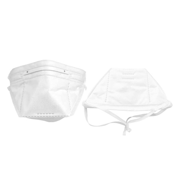 Hubei Haixin N95 Disposable Respirator Mask Particle Resistant FFP2 Duck Bill V Shape with White Tie-on Earloop Medical Masks