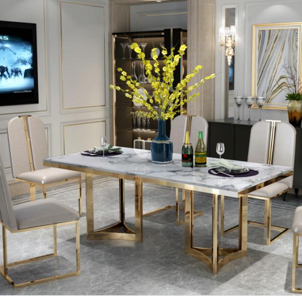 Hot sale High Backrest Golden Stainless Steel Dining Chair Sofia Chair