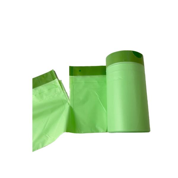 Eco Friendly Compostable Garbage Bags Heavy Duty Kitchen Drawstring Trash Bags