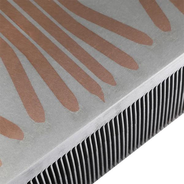 Aluminum Copper 100mm Fluid Heat Dissipator With Aluminum Base 150W
