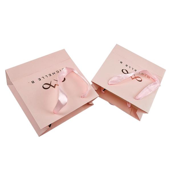 Logotipo de Impressão Personalizado Elegante Branco Preto Bolsas de Papel de Presente Roupas de Luxo Bolsas de Papel de Boutique Bolsas de Compras Com Manobra de Faixa