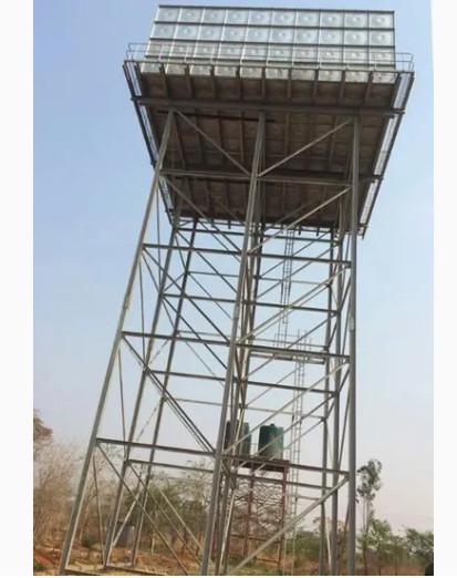 Steel Structure For Petrol Station Canopy, Water Tank Tower, High Rise Tower
