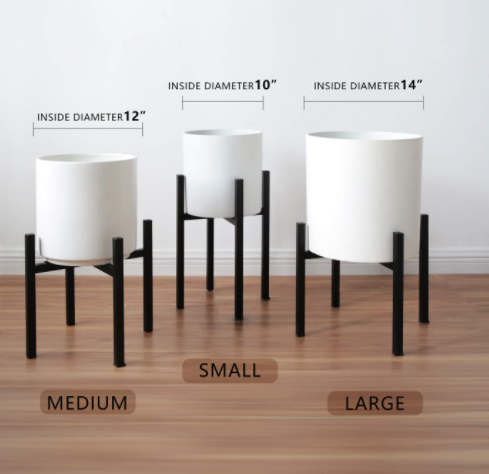 Black Anti Rust 41cm Length Metal Flower Stand