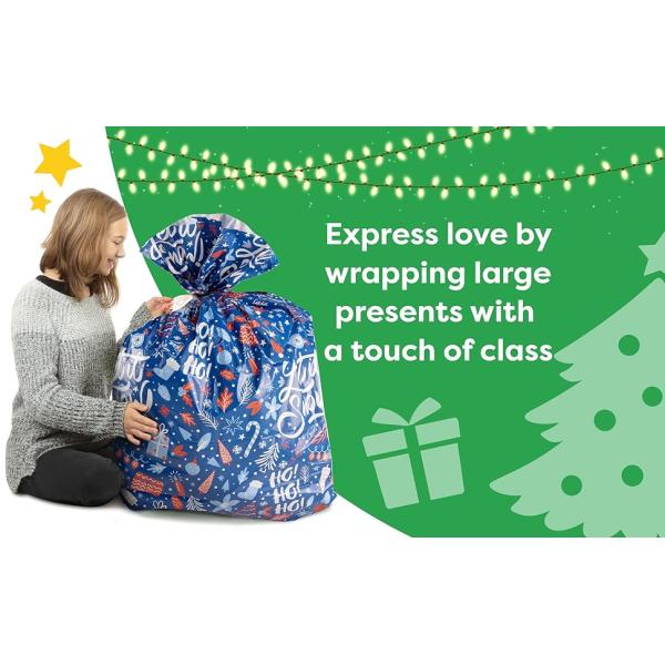 Large Christmas Gift Bags Xmas Presents 36”X44”Jumbo Extra Large Christmas Gift Bags Wrapping - Giant Gift