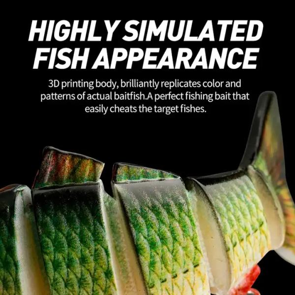 8 Segmented Fishing Lure Kit Multi Jointed Hard Bait Sinking Swimbait