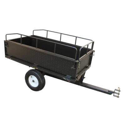 Steel Structure Lawn Tractor Tiller Trailer Garden Dump Truck Steel ATV Dump Truck Steel ATV Trailer  Heavy Duty Trailer  Garden Trailer  Quick Release Buckle