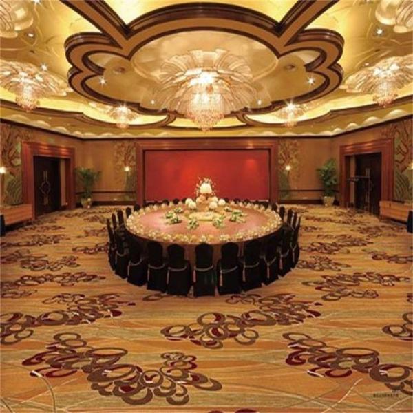 Modern Hotel Grade Carpet Patchwork Design 80% NZ Wool 20% Nylon