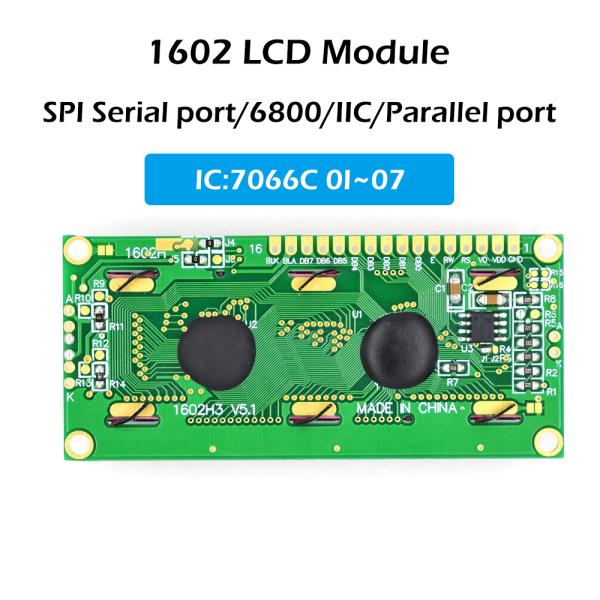 3.3V Monochrome Transmissive/Transflective/Reflective Character Blue/Green/Gray Stn Character LCD Modules