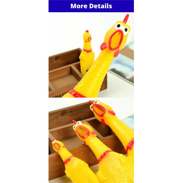 Screaming Chicken Bite Resistant Squeaky Pet Rubber Dog Toy