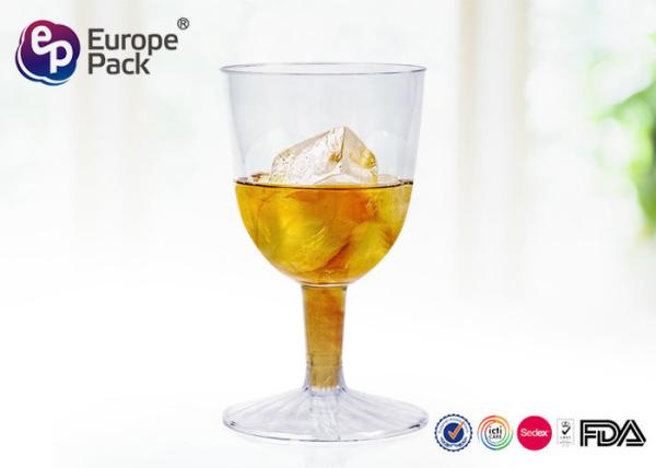 Weeding / Party Plastic Champagne Glasses Clear Colorspecial Design