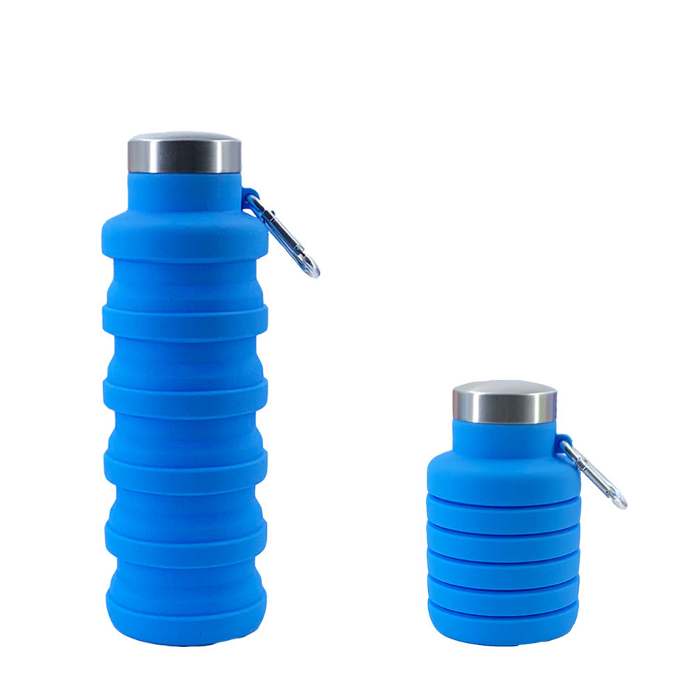 Factory-Direct Platinum Silicone Sports & Outdoor Water Bottle, Large-Capacity Portable Expandable Water Bottle, Silicone Folding Water Cup