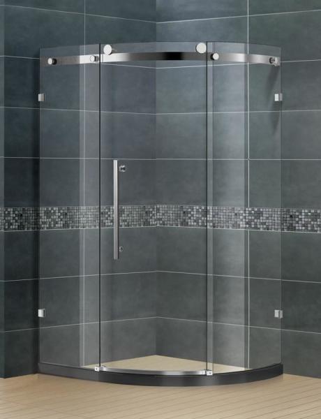 Frameless 304 Stainless  Glass Shower Doors 8 / 10 Glass SGCC Certification for Home / Hotel