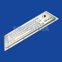Clavier de kiosque industrielle en acier inoxydable petite dimension avec trackball optique