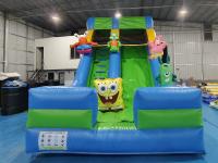 Slides secos de PVC infláveis personalizados Bob Esponja Calças quadradas Castelo inflável para crianças