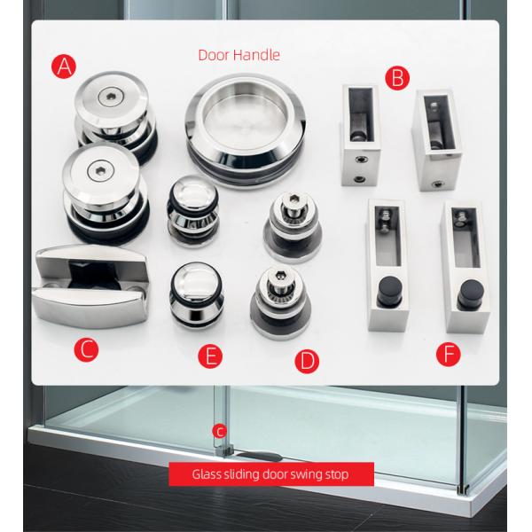 Зеркальная отделка Сдвижная стеклянная дверь оборудование для душевой двери