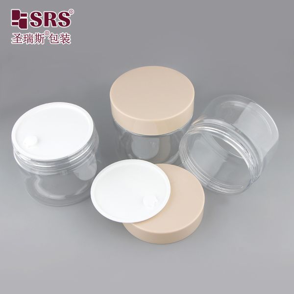 PET008 200g 250g 300g Plastic Inject-Blow PET Jar With Screw Cap For Body Scrub Hair Masks Cream