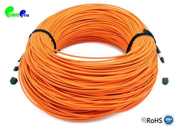 Fêmea do cabo 12F OM2 MTP do tronco da elite MTP - tipo de cabo fêmea B de MTP OM2 50/125μm 3.0mm OD LSZH alaranjado