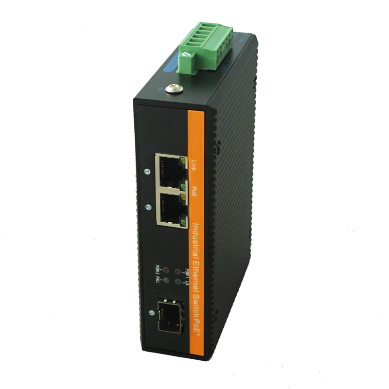 10/100M 1 fiber port+2 RJ45 ports Industrial POE Switch